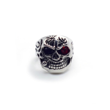 connector cheap stainless steel skull rings,cubic zirconia stainless steel rings